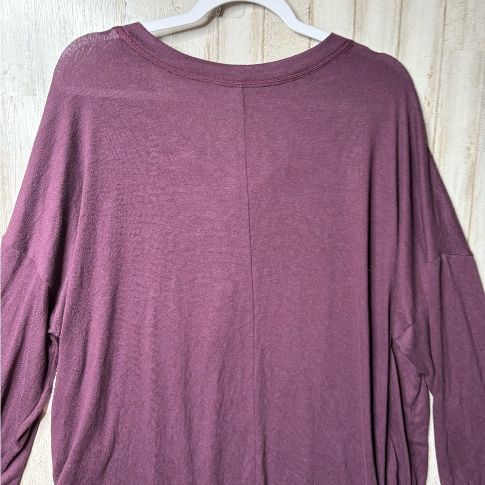OLD NAVY Long Sleeve Oversized Boyfriend Henley Plush Knit Tunic Dark Purple XXL - Picture 14 of 14